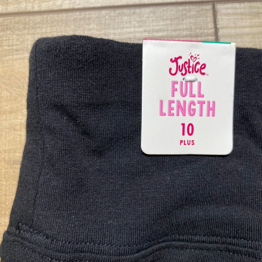 Justice Girls Leggings‎ Full Length Elastic Waistband Size 10 Black